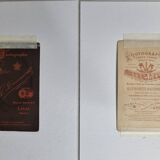 Set of 4 mounted old photographs, portraits of children and young women from the 19th century
