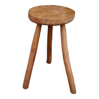 Brutalist tripod stool in ash