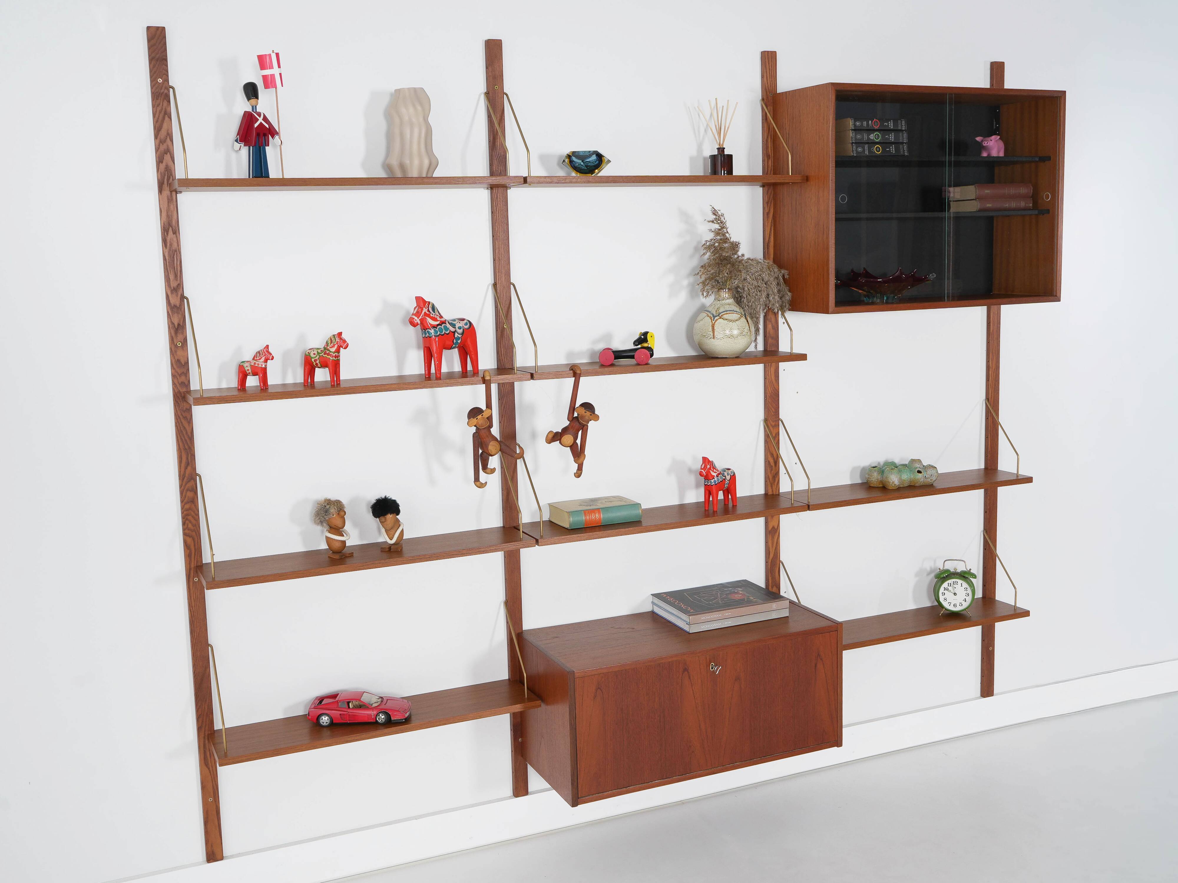 Teak modular shelving unit, Danish design, 1970s, made in Denmark