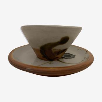 La Colombe ceramic cup and under cup