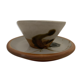 La Colombe ceramic cup and under cup
