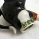 Large zoomorphic cat teapot, in vintage English earthenware.