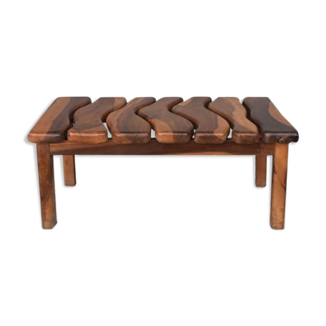 Brutalistic coffee table free form in olive tree