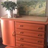 Terracotta vintage chest of drawers