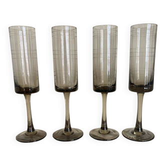 Studio Nova amber champagne flutes