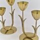 Pair of brass flower candlesticks, Gunnar Ander, Sweden 1960