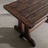 Swedish Wooden "Berga" Dark Pine Table by David Rosén, 1930s