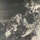 Old artistic photo in black and white Mountain Golden frame