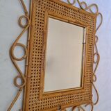 Miroir rotin et cannage