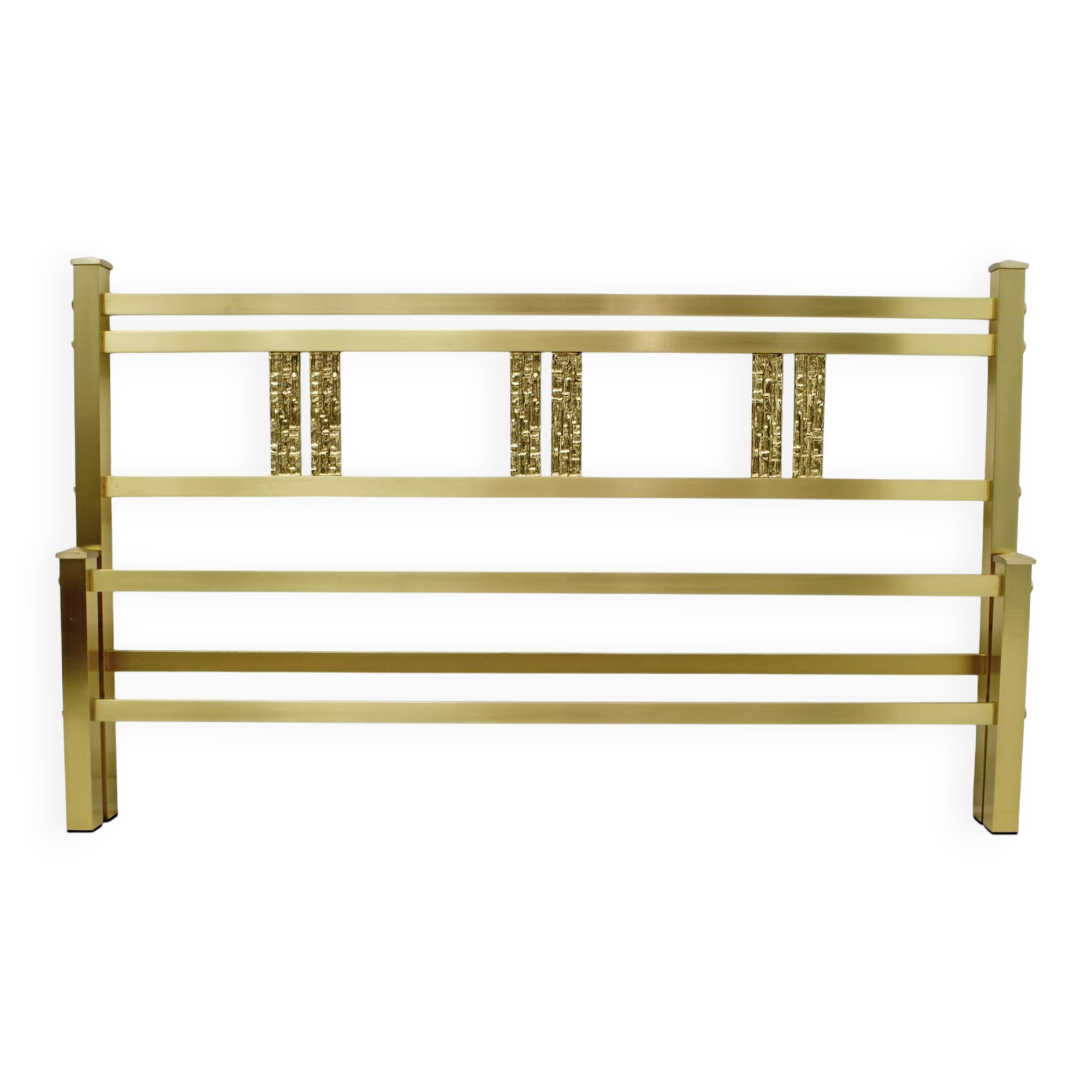 Mid-Century Modern Italian Gold Brass and Bronze Double Beb, 1970