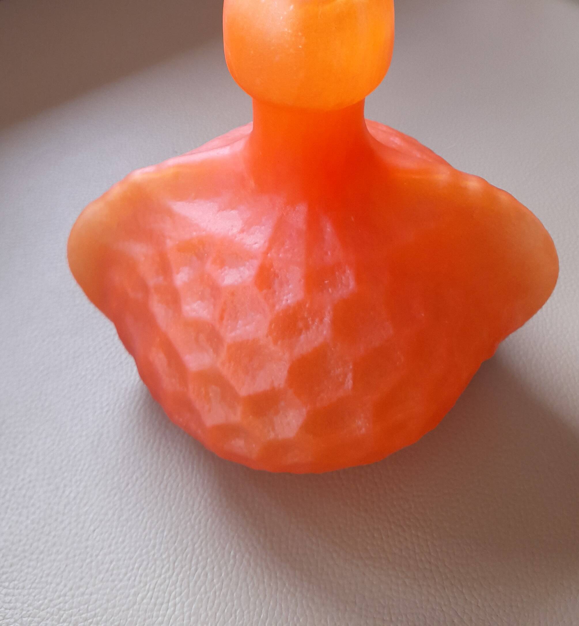 Art Nouveau Orange Glass Paste Coloquinte Vase