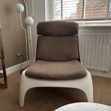 Vintage space age fauteuil van Carl Straub, Germany. Nieuw gestoffeerd!