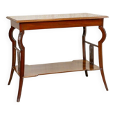 Table basse en acajou brun Art Nouveau du début du 20e siècle, années 1950