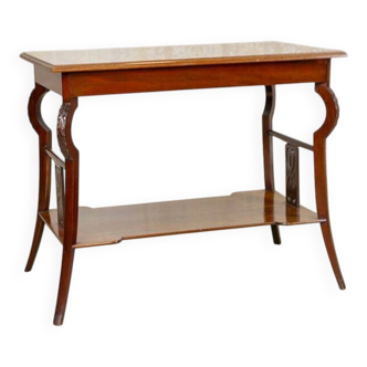 Early 20th Century Art Nouveau Mahogany Brown Living Room Coffee Table, 1950s