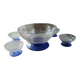 Set including 1 salad bowl and 5 fruit bowls in Daum Nancy crystal from the 40s