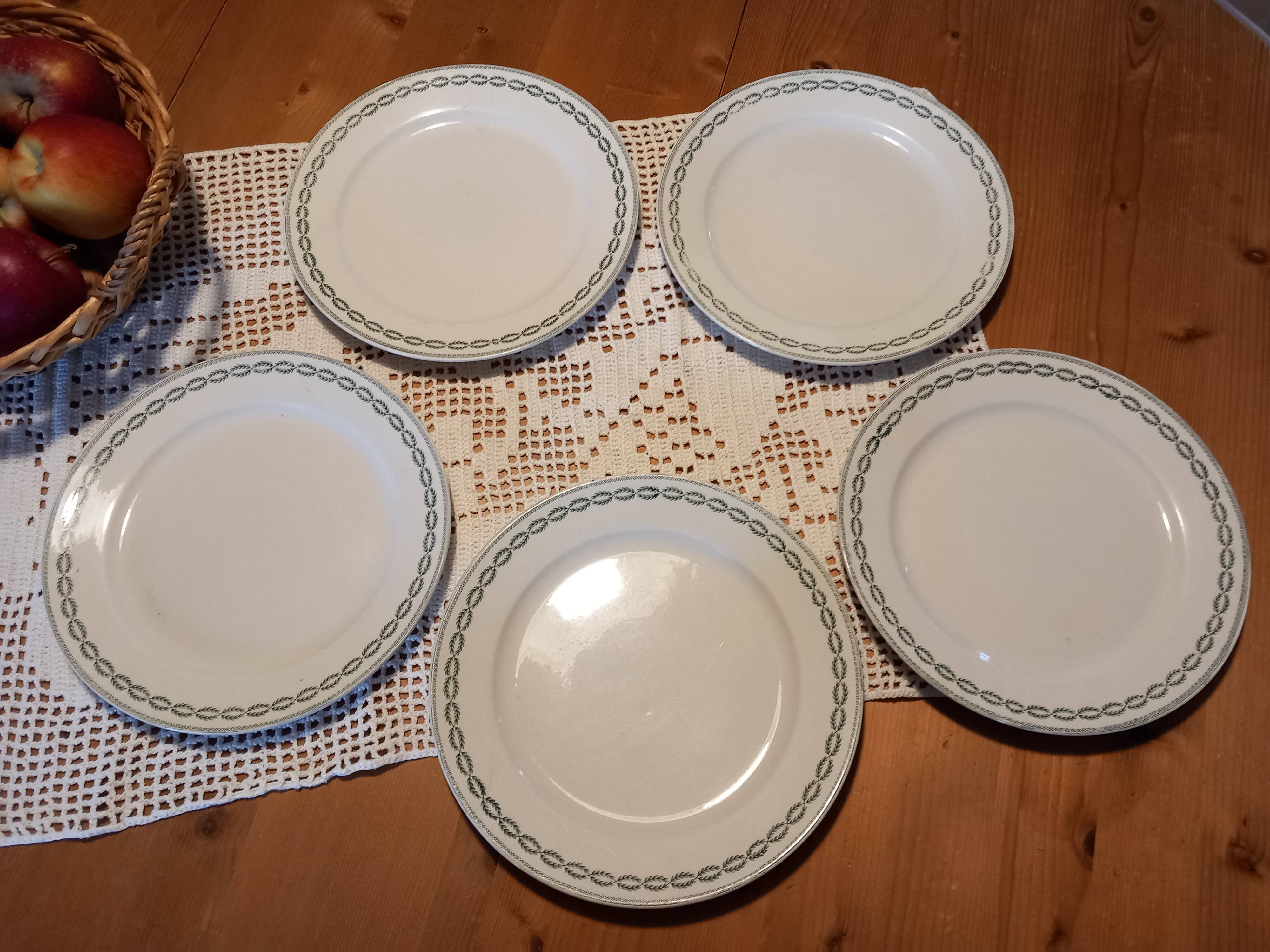 5 flat plates "Nobilis" Sarreguemines