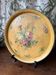 Old and large painted sheet metal tray / late 19th century