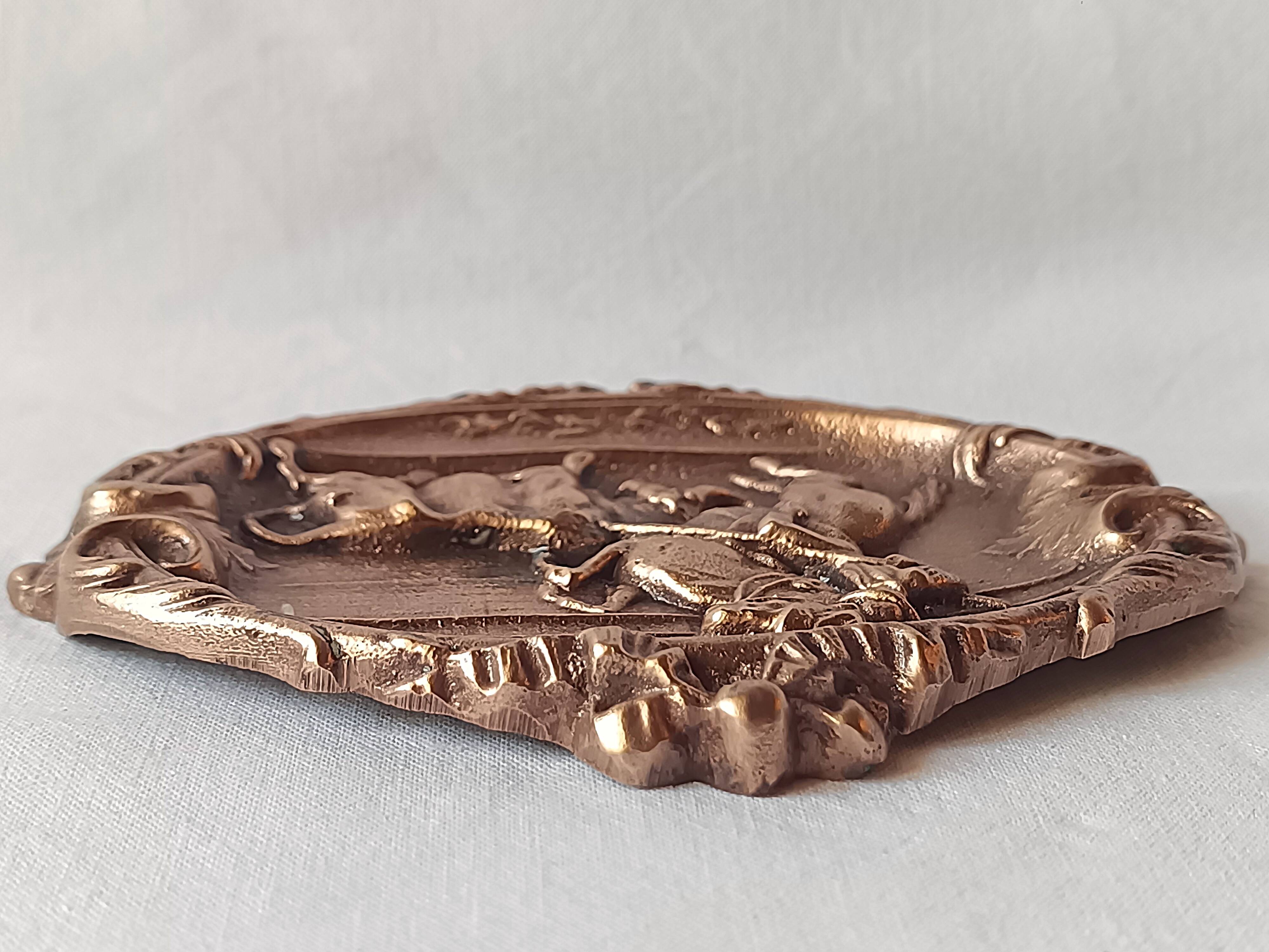 antique bronze ashtray bullfighting collection essential for smokers