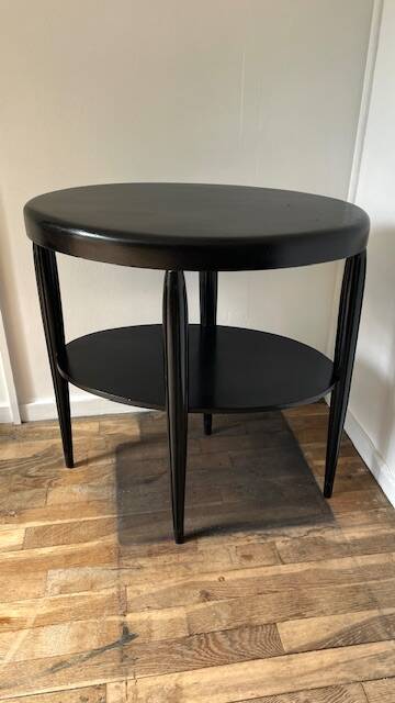 Gueridon console bois noir art déco