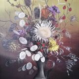 Tableau Andrée Cottray 1980, bouquet