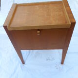 Scandinavian oak sewing basket