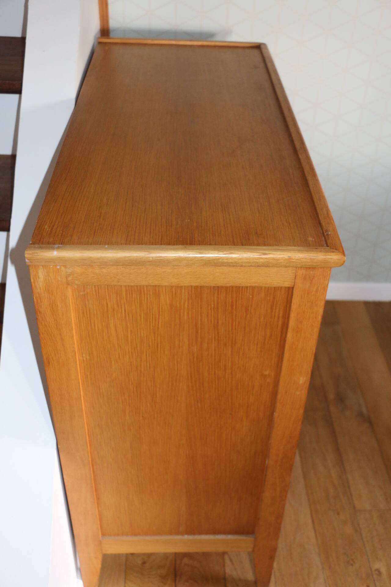 Chest of drawers with 4 drawers, light oak, 1960s