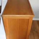 Chest of drawers with 4 drawers, light oak, 1960s