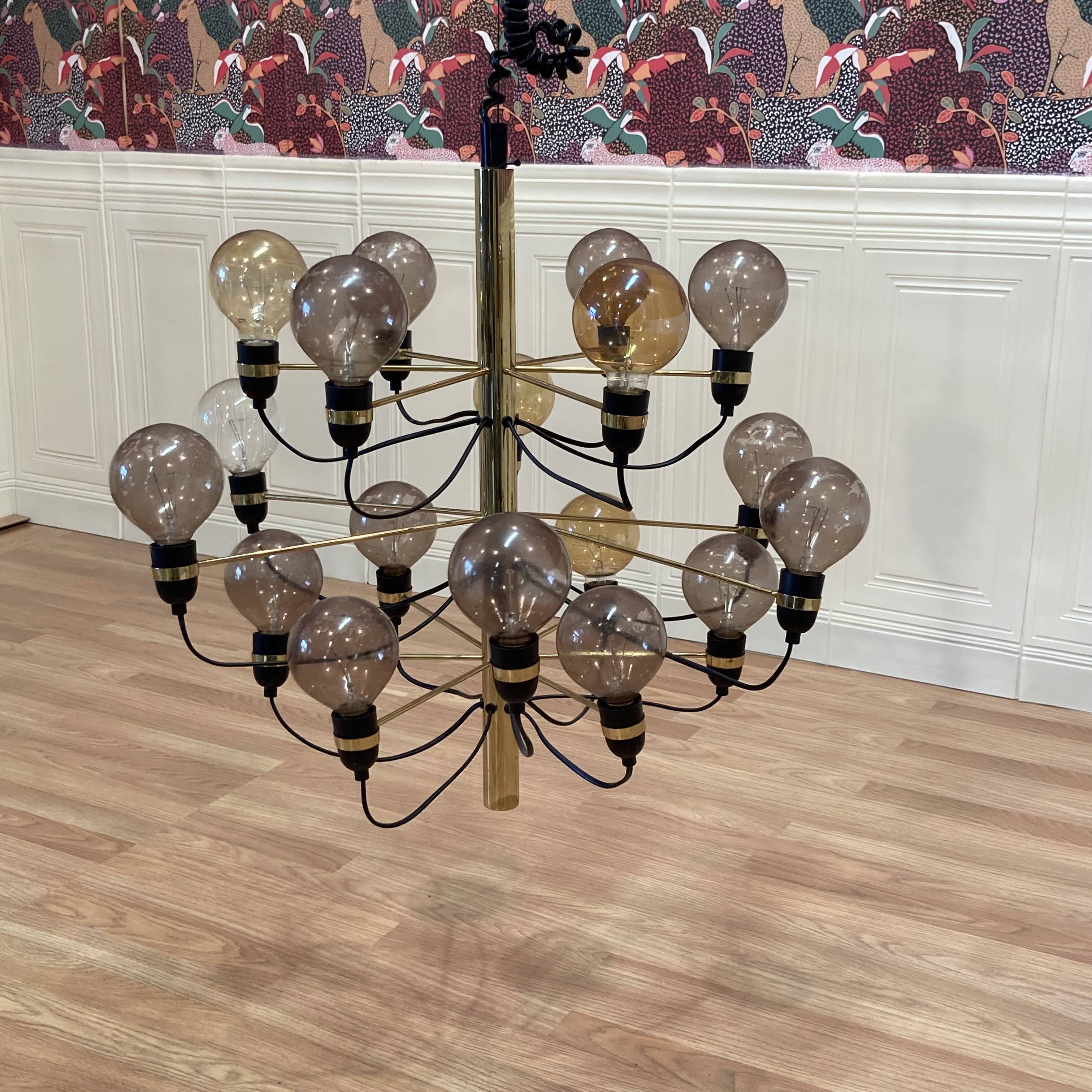 Large vintage metal design pendant light.