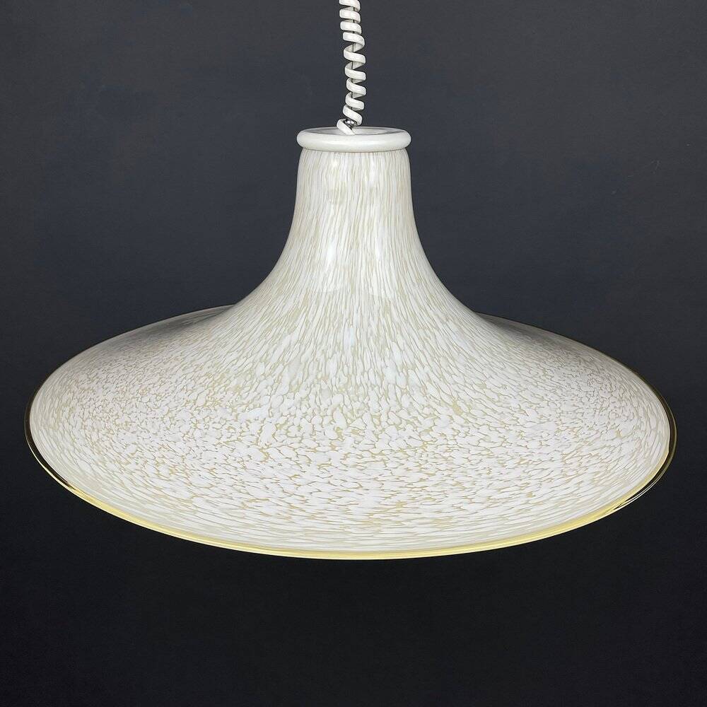 Beige Murano Glass Pendant Light from the Mid-Century, Italy, 1970s