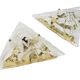 Italian Murano glass and brass wall light sconces, 1980s, set of 2