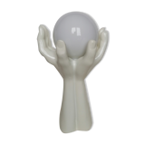 Lamp hands globe opaline