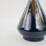 Fournier Demars vase in blue enameled ceramic