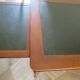 minister's desk - 2 drawers - solid wood - faux leather writing pad - Louis Philippe
