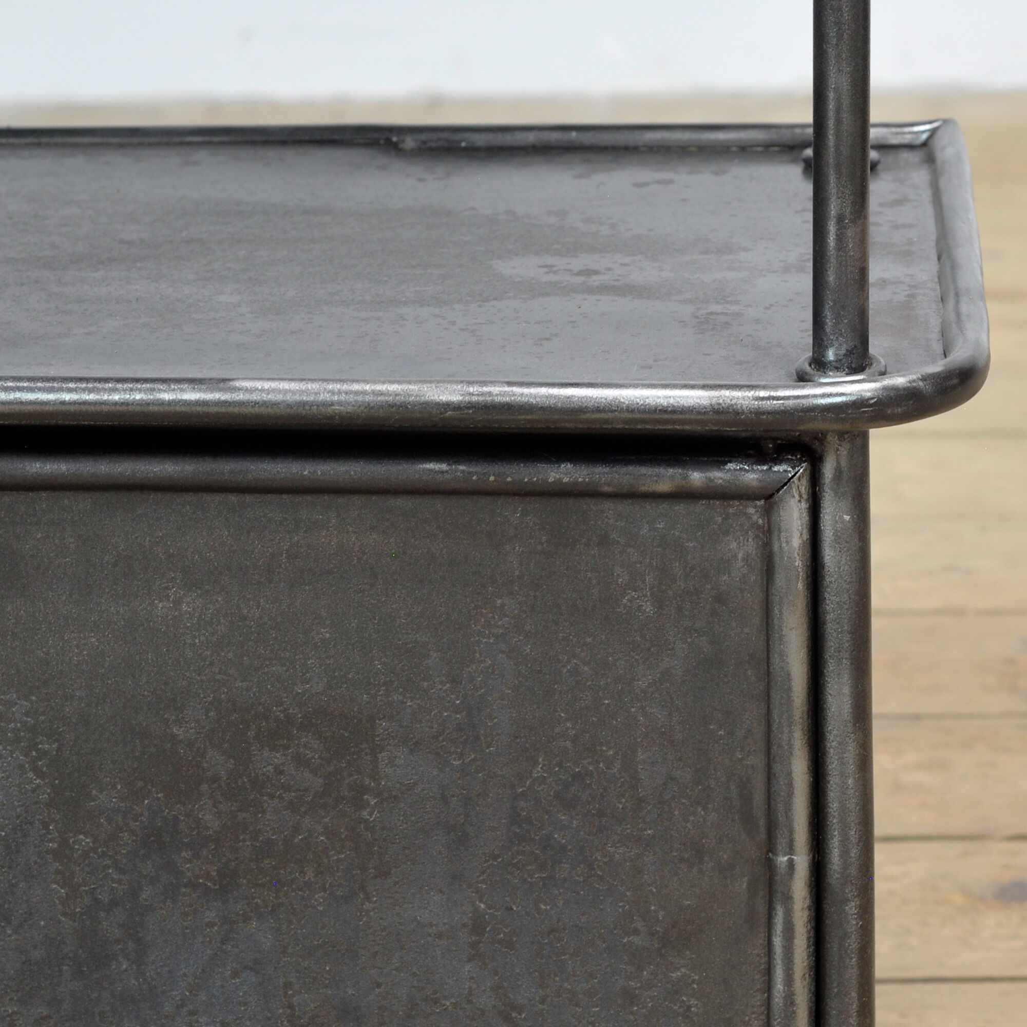 Set of iron bedside tables, 1910s