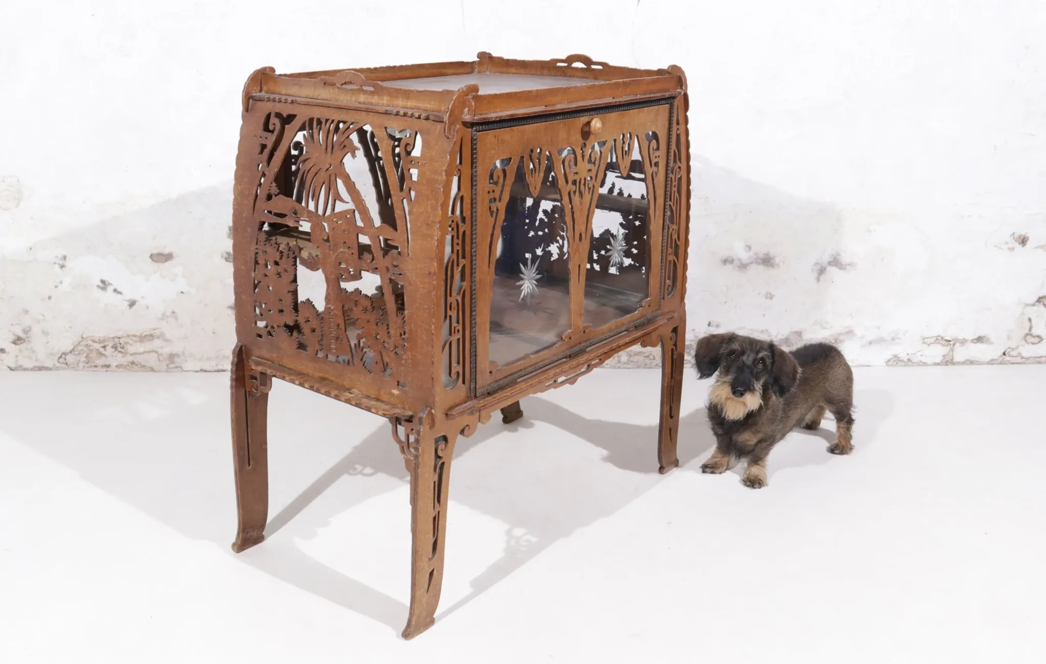 Amsterdam School Arts and Crafts tea cabinet Dutch Colonial