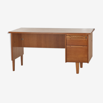 Bureau vintage chêne 1960