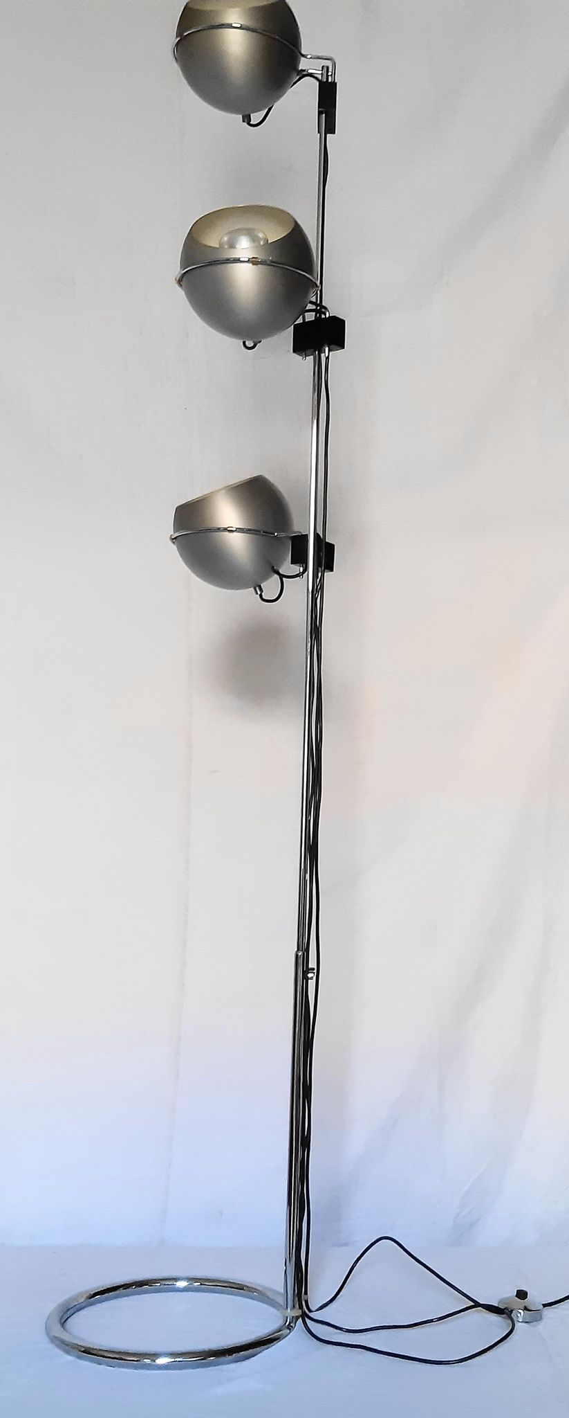 Lampadaire 3 globes "eyes-ball" de Goffredo Reggiani,années 70