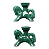 Pair of ceramic candlesticks