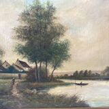 Fishing landscape early 20th century