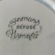 Saint-Amand Hamage plate – Stenciled cherry decoration 1945-1950