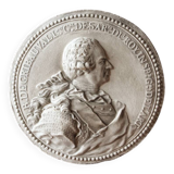 Plaster medallion, 19th century, Jean Baptiste de Gribauval