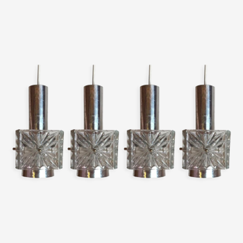 A set of four Kinkeldey pendant lamps from the 70