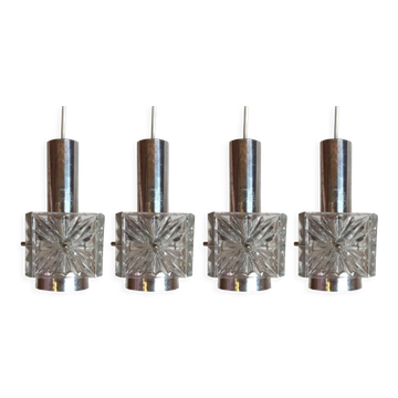 A set of four Kinkeldey pendant lamps from the 70