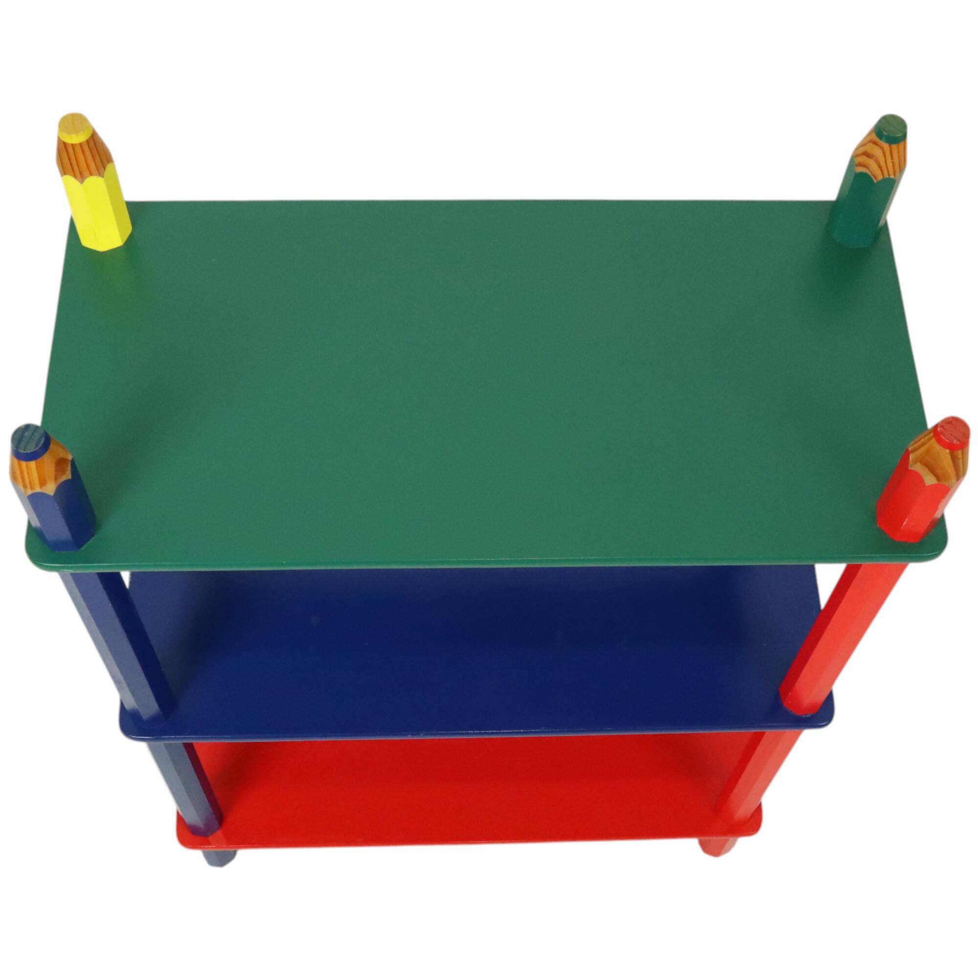 Pierre Sala Rack Colorful Children's Cupboard Pencils 80s Bookcase
