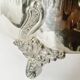 Vintage Wiskemann silver metal planter