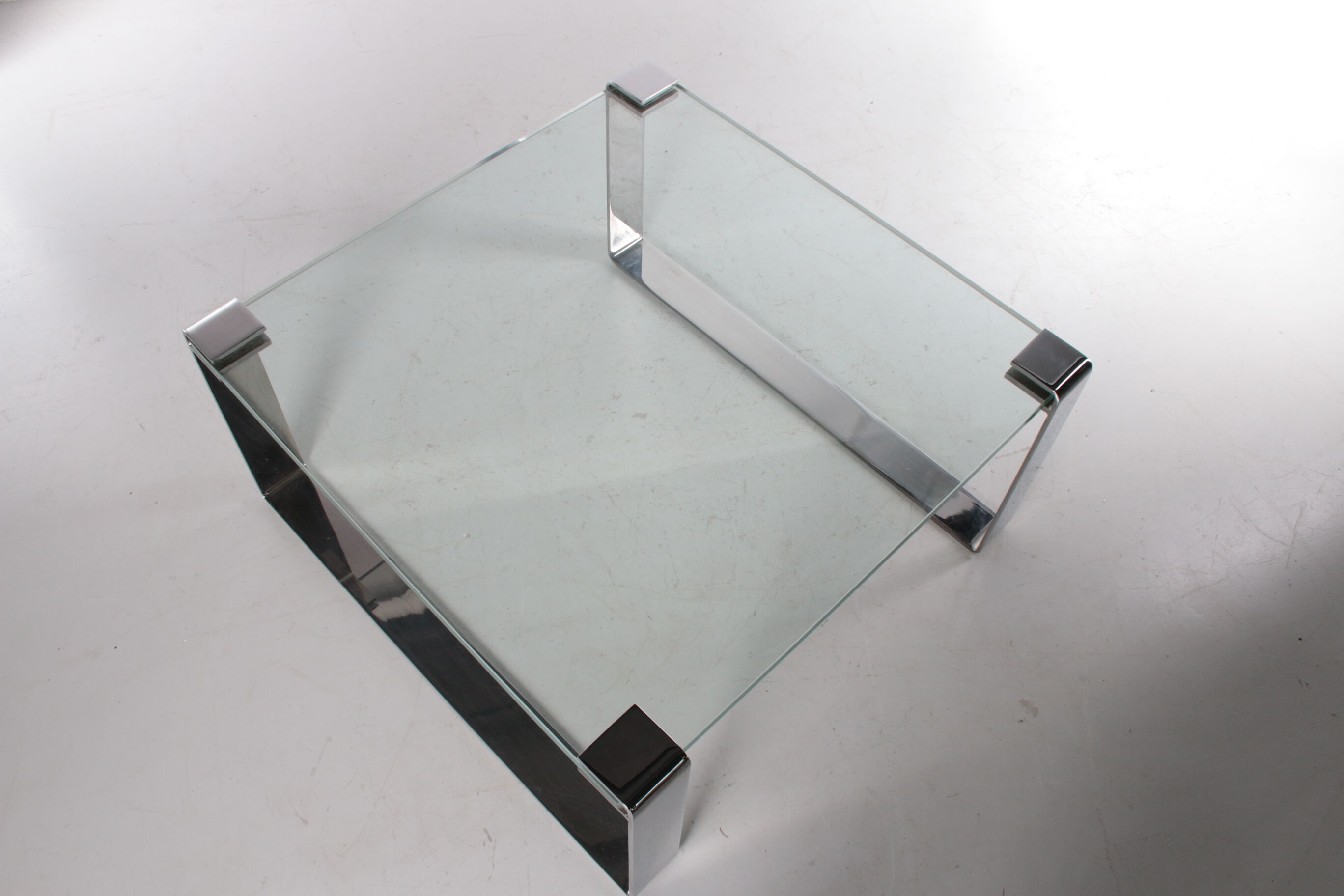 German Chrome and Glass coffee table Model Klassik 1022 Van Peter Draenert, 1960s
