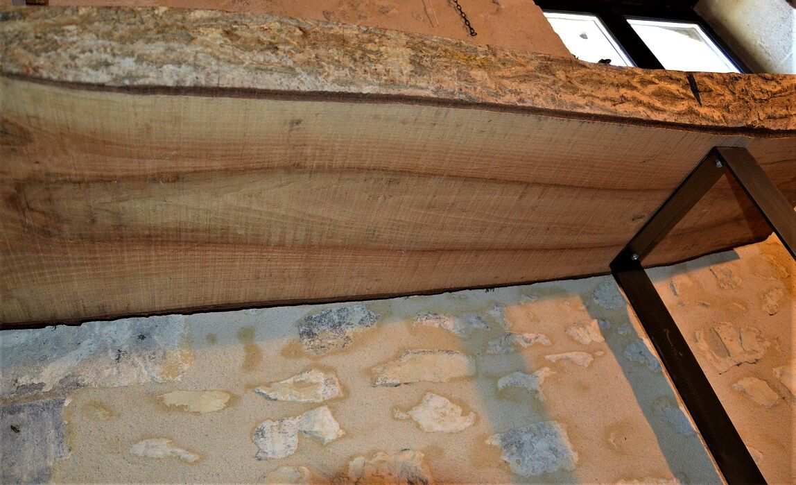 Solid walnut console