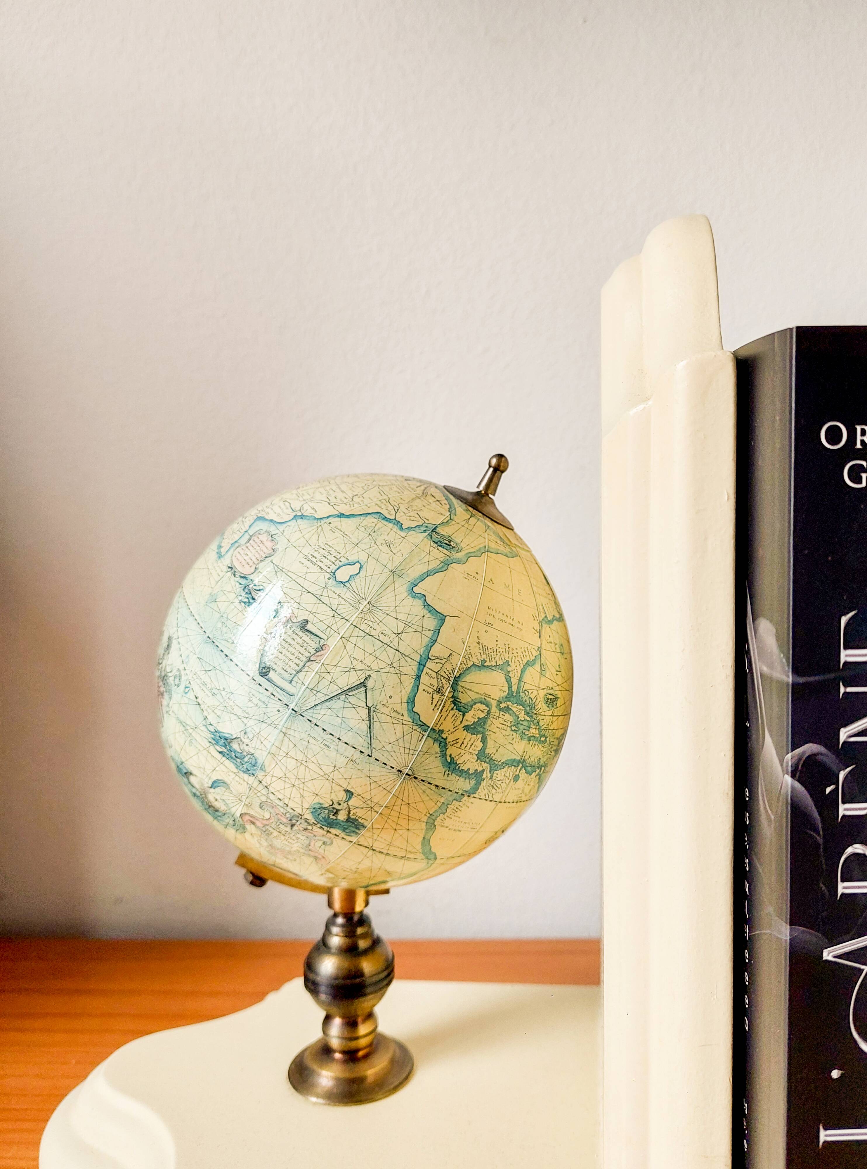 Pair of vintage globe bookends