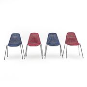 Vintage basket chairs by Gian Franco Legler, 1950s, set of 4.