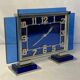 Art deco luxury clock jaz artic crystal and chrome circa 1930